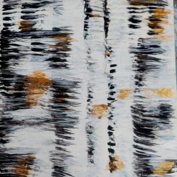 Painting titled "White and Black wit…" by Lu Sho, Original Artwork, Acrylic