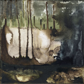 Peinture intitulée "Forêt secrète 1 (20…" par Luc Andrieux, Œuvre d'art originale, Acrylique Monté sur Châssis en bois