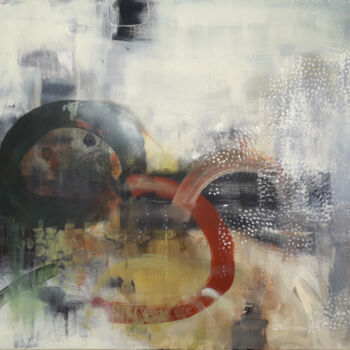 Картина под названием "Iridescence (60 X 8…" - Luc Andrieux, Подлинное произведение искусства, Акрил Установлен на Деревянна…