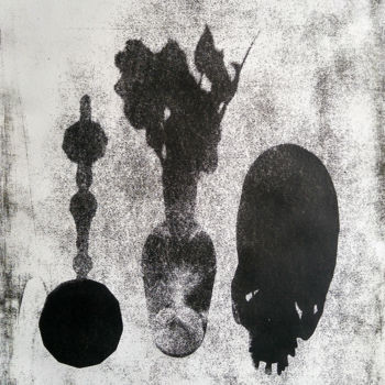 Estampas & grabados titulada "Still Life with Can…" por Luca Federici, Obra de arte original, Oleo