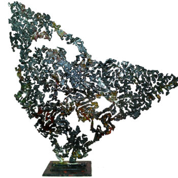 Sculpture titled "Le Papillon" by Lucart, Original Artwork, Stainless Steel