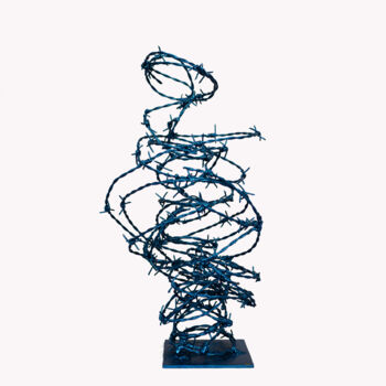Sculpture titled "Circonvolution" by Lucart, Original Artwork, Stainless Steel