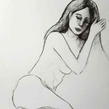 图画 标题为“Sketch nr.1” 由Luciano Lombardi, 原创艺术品, 木炭