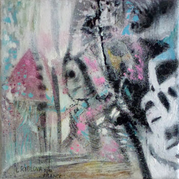 Malerei mit dem Titel "Musique des bouleaux" von Lucie Rydlova, Original-Kunstwerk, Acryl