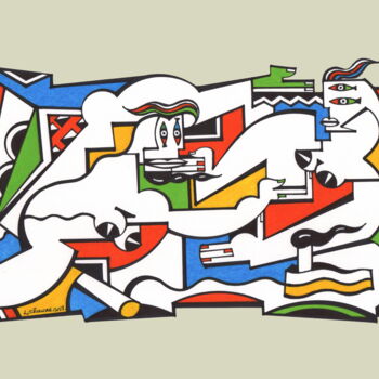 Drawing titled "Andrographie N° 639…" by Lucien Ségura, Original Artwork, Marker