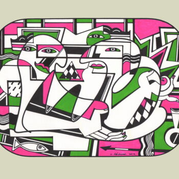 Drawing titled "Andrographie N° 265…" by Lucien Ségura, Original Artwork, Marker