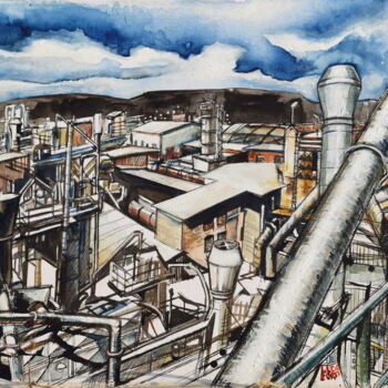 "Chemical Industry" başlıklı Baskıresim Lucio Forte tarafından, Orijinal sanat, Dijital baskı