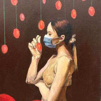 Painting titled "陶醉" by Lucrezio, Original Artwork, Oil