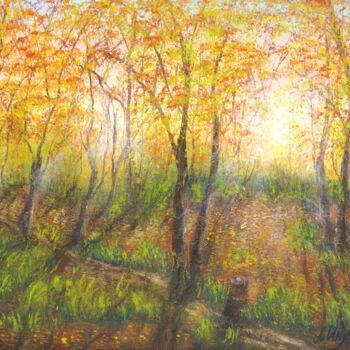 "The autumnal forest…" başlıklı Tablo Ludmilla Ukrow tarafından, Orijinal sanat, Petrol