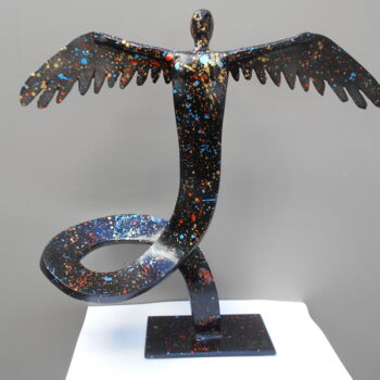 Escultura titulada "L'ange immortel" por Ludo, Obra de arte original, Metales