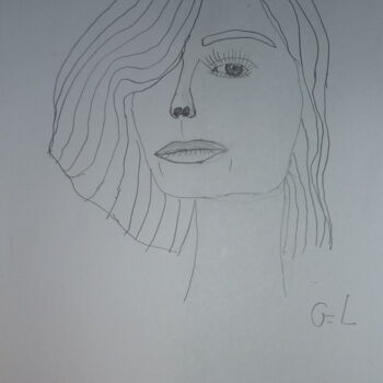 Painting titled "bella" by Ludovic Grumel, Original Artwork, Pencil