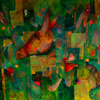 Pintura intitulada "A forest - Abstract…" por Luis Alexander Rodriguez Murcia, Obras de arte originais, Óleo