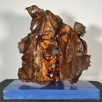 Sculpture titled "H_ojalá_ta" by Luis Manuel Ruiz, Original Artwork, Metals