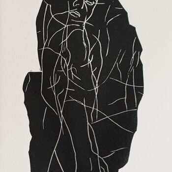 Estampas & grabados titulada "Wcielenie V" por Luiza Kasprzyk, Obra de arte original, Linograbados