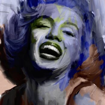 Digital Arts titled "marilyn monroe abst…" by Lukman Arifin, Original Artwork, Digital Painting