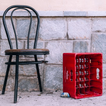 Photography titled "Chair and red box" by Andrey Lukovnikov, Original Artwork, Digital Photography