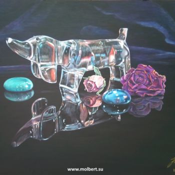 Painting titled "Still life with a g…" by Olena Lytvynenko, Original Artwork, Acrylic