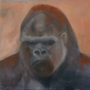 Malarstwo zatytułowany „Anger Gorilla” autorstwa M Batté Gauthier (M B), Oryginalna praca, Olej