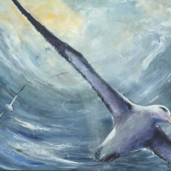 Painting titled "Albatros" by M Batté Gauthier (M B), Original Artwork, Acrylic