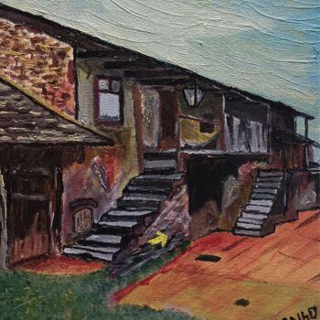 Pintura titulada "Casa Velha no Camin…" por M Ramalho, Obra de arte original, Acrílico Montado en Bastidor de camilla de mad…