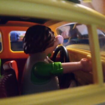 Fotografia intitolato "playmobil race" da Maak Bran, Opera d'arte originale, Fotografia digitale