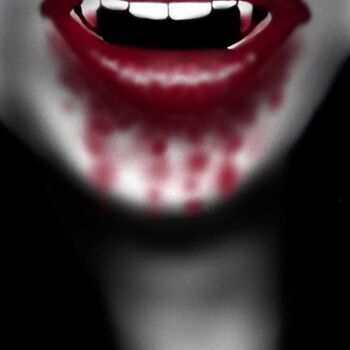 Dessin intitulée "Carmilla la vampire." par Maak Bran, Œuvre d'art originale, Bombe aérosol