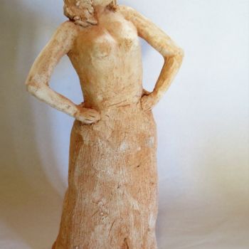 Sculpture titled "M'enfin !" by Mabé, Original Artwork, Clay