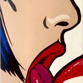 Painting titled "GoodGirl (Blue) Ska…" by Mach-One, Original Artwork, Spray paint