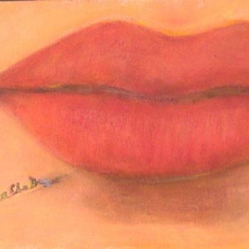 Peinture intitulée "bouche féminine" par Maclade, Œuvre d'art originale, Huile
