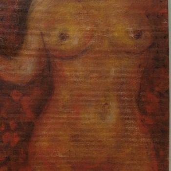 Painting titled "Nu féminin statuair…" by Maclade, Original Artwork, Oil