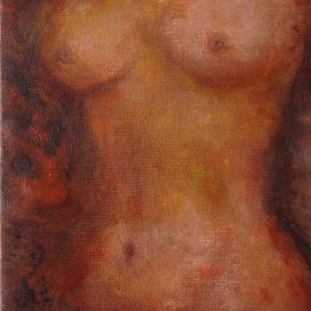 Painting titled "tab-buste-nu-femini…" by Maclade, Original Artwork, Oil