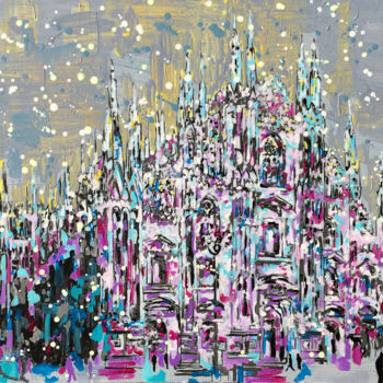 Painting titled "Duomo di Milano" by Madara Lazdiņa, Original Artwork, Acrylic