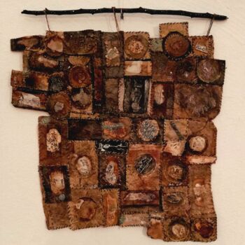 Arte textil titulada "A fleur de peau" por Magali Trivino, Obra de arte original, Almazuela 