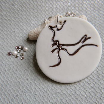 Design titled "porcelain pendant w…" by Decorella, Original Artwork, Accessories