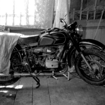 Photography titled "motorbike in an aba…" by Magda Durda, Original Artwork, Non Manipulated Photography