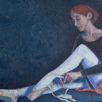 Painting titled "Preparazione (Luce…" by Magda Carella, Original Artwork, Oil