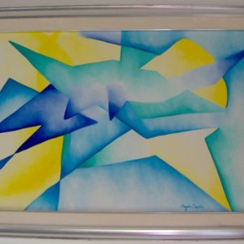 Pintura intitulada "Volo nel sole 1" por Magda Carella, Obras de arte originais, Óleo
