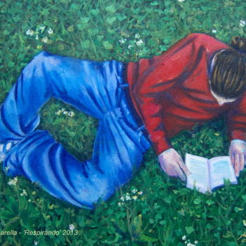 Peinture intitulée "Respirando" par Magda Carella, Œuvre d'art originale, Huile
