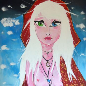 Painting titled "purity-of-heart" by Magdalena Macniallais, Original Artwork, Acrylic