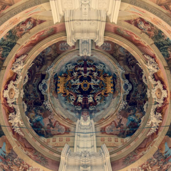 Fotografie getiteld "Symmetry ceiling" door Magdalena Mienko, Origineel Kunstwerk, Gemanipuleerde fotografie