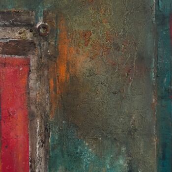 Painting titled "behind the door" by Magdalena Oppelt, Original Artwork, Acrylic