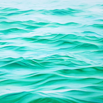 Pittura intitolato "Seascape and ocean…" da Svetlana Lileeva, Opera d'arte originale, Acquarello