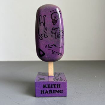 "Keith Haring Icecre…" başlıklı Heykel Mahëlle tarafından, Orijinal sanat, Ahşap
