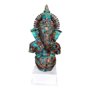 Escultura titulada "Lord Ganesha" por Mahesh Chathuranga Ekanayake, Obra de arte original, Metales