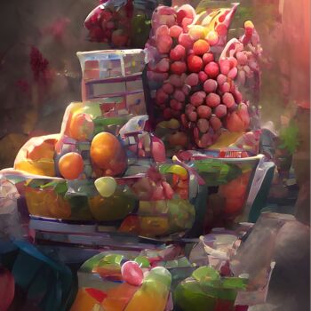 Grafika cyfrowa / sztuka generowana cyfrowo zatytułowany „fresh fruits 4” autorstwa Mahesh Tolani, Oryginalna praca, Malarst…