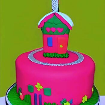 Digital Arts titled "BIRTHDAY CAKES 10" by Mahesh Tolani, Original Artwork, Digital Painting