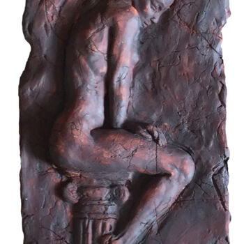 Sculpture titled "Pensive Beauty" by Mahesh Anjarlekar, Original Artwork, Ceramics