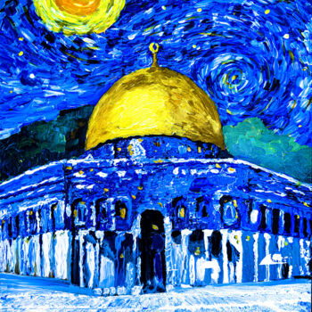 "Starry night over A…" başlıklı Tablo Mahfuzur Rahman tarafından, Orijinal sanat, Akrilik