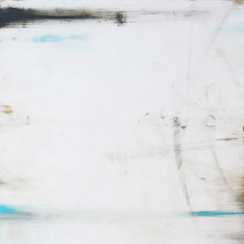 Schilderij getiteld "White and siena I" door Pracownia Artystyczna Maja Gajewska, Origineel Kunstwerk, Olie Gemonteerd op Me…