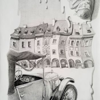 Σχέδιο με τίτλο "Poznań. Słodkie wsp…" από Maja Wolf, Αυθεντικά έργα τέχνης, Μολύβι